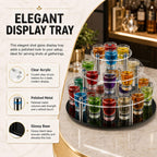 3 Tier 30 Shot Glass Holder Tray with Central Bottle Slot