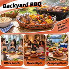 24 Pack, Oval Plastic Fast Food Basket, 8.9 x 5.5 Inch (Brown) Brown