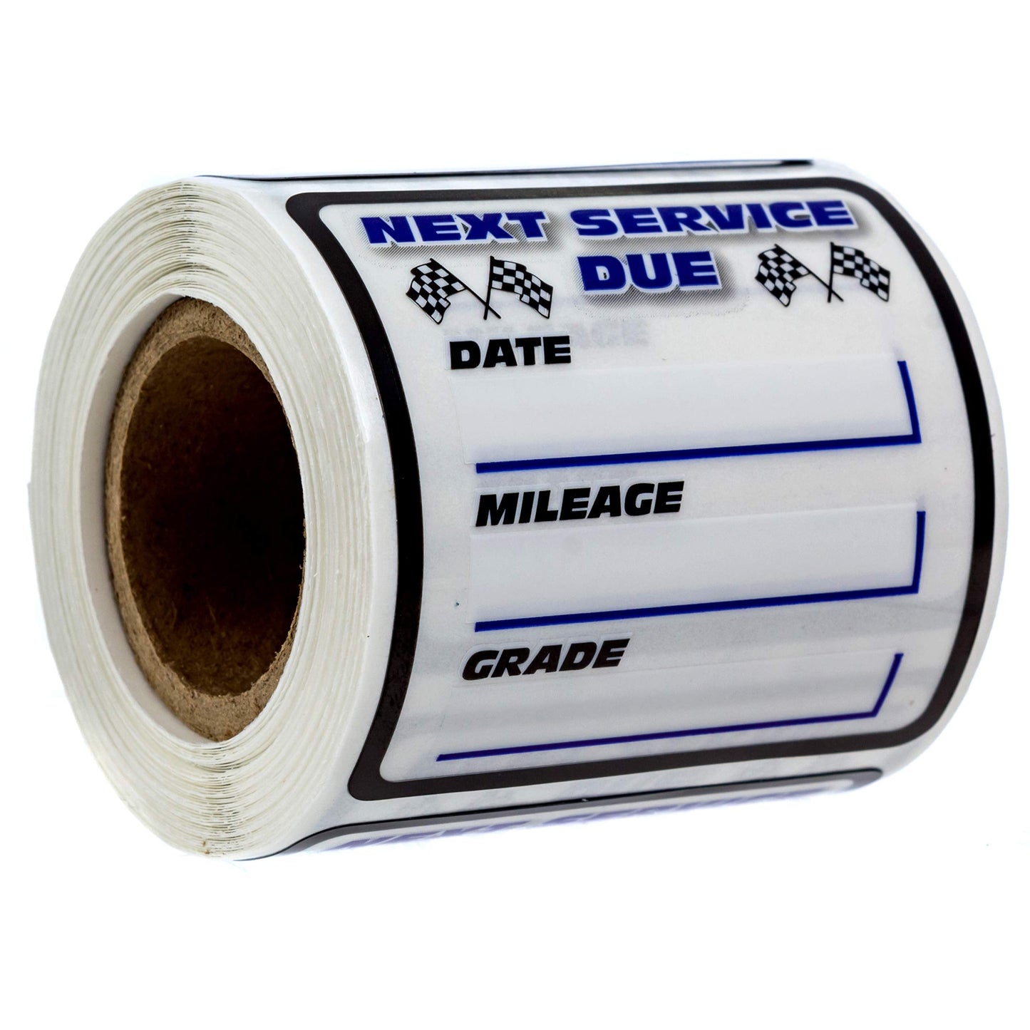 Checkered Flag Oil Change Service Reminder Stickers / 250 Clear Window Automotive Mechanic Maintenance Due Labels / 2" x 2" Square Auto Vehicle Repair Shop Sticker Reminders/Made in The USA 250 Oil Change Labels Racing Flags