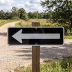 2 Pack Left Right Arrow Signs,Reflective Aluminum Directional Sign
