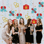 Veterinarian Hanging Swirl Decor Vet Graduation Foil Swirls Ceiling Decorations Vet Tech Week Backdrop Veterinary Party Decorations Red Blue Glitter