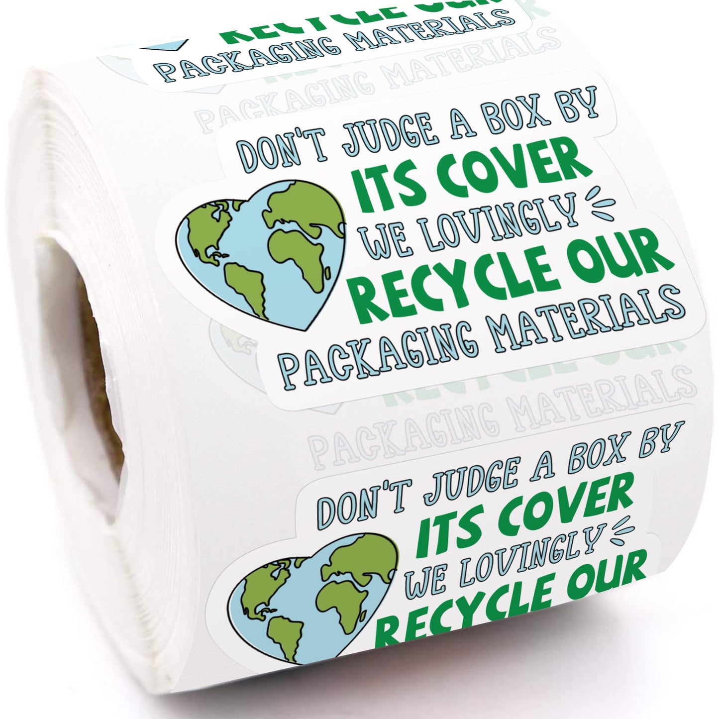 500Pcs Cute Small Business Stickers Lable, Funny Packaging, Thank You Package Sticker, Recycle Recycling Sticker, Reused Box, Mail Envelopes Shipping Stickers Don't Judge a Box