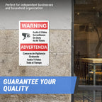 "Warning: Audio & Video Surveillance on Duty at All Times" Sign in English and Spanish for Private Properties - 8" x 12" Aluminum, 4 Pack Warning: Audio & Video Surveillance