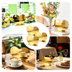 BLMHTWO 3pcs Gold Heart Reserved Table Signs for Wedding Party (4.72*6.3in)
