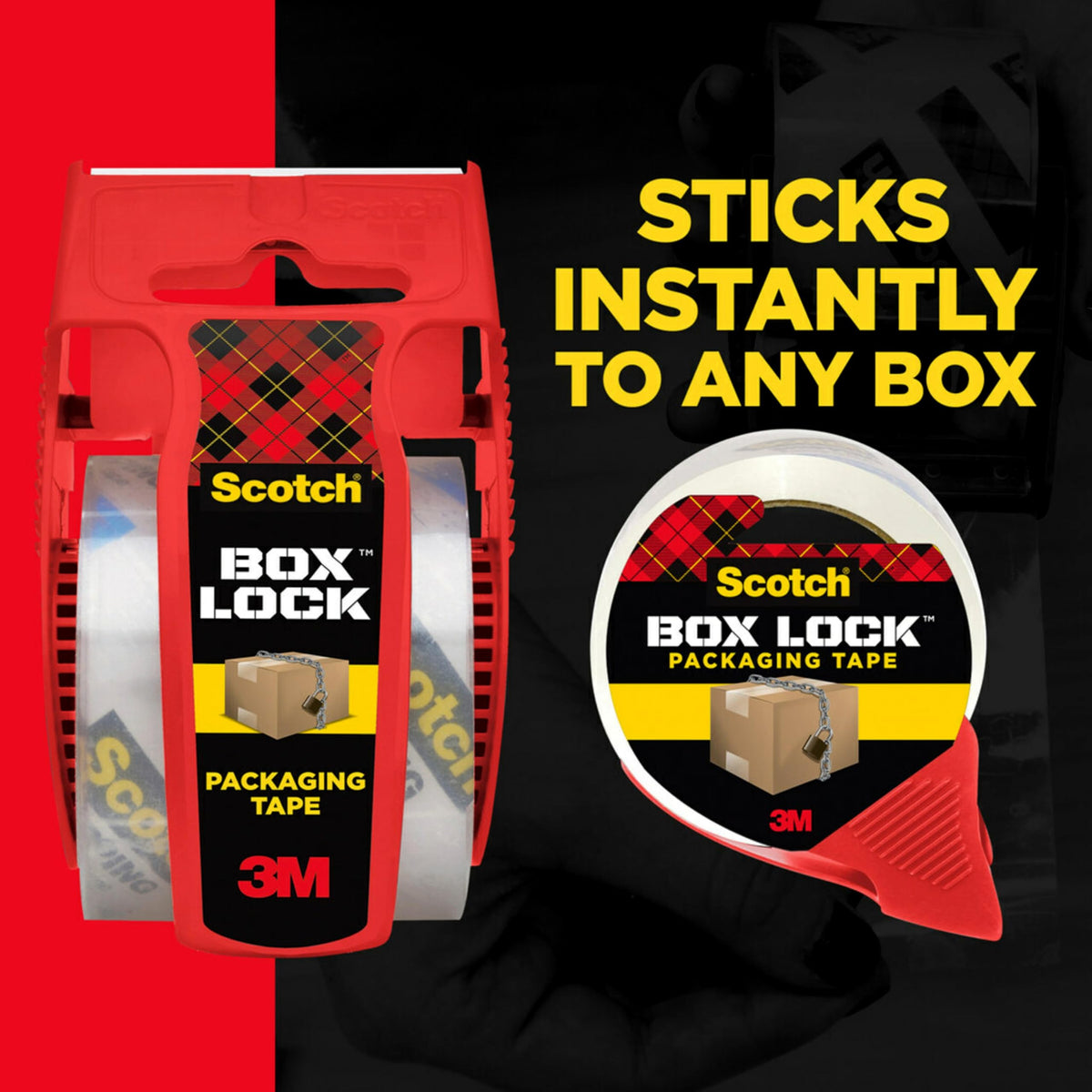 Scotch Box Lock Packing Tape, 1.88 in x 22.2 yd, 6 Rolls