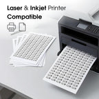 1" X 0.5" Matte White Printable Barcode Labels (100 Sheets, 16000 Stickers) 1" X 1/2" 100 Sheets