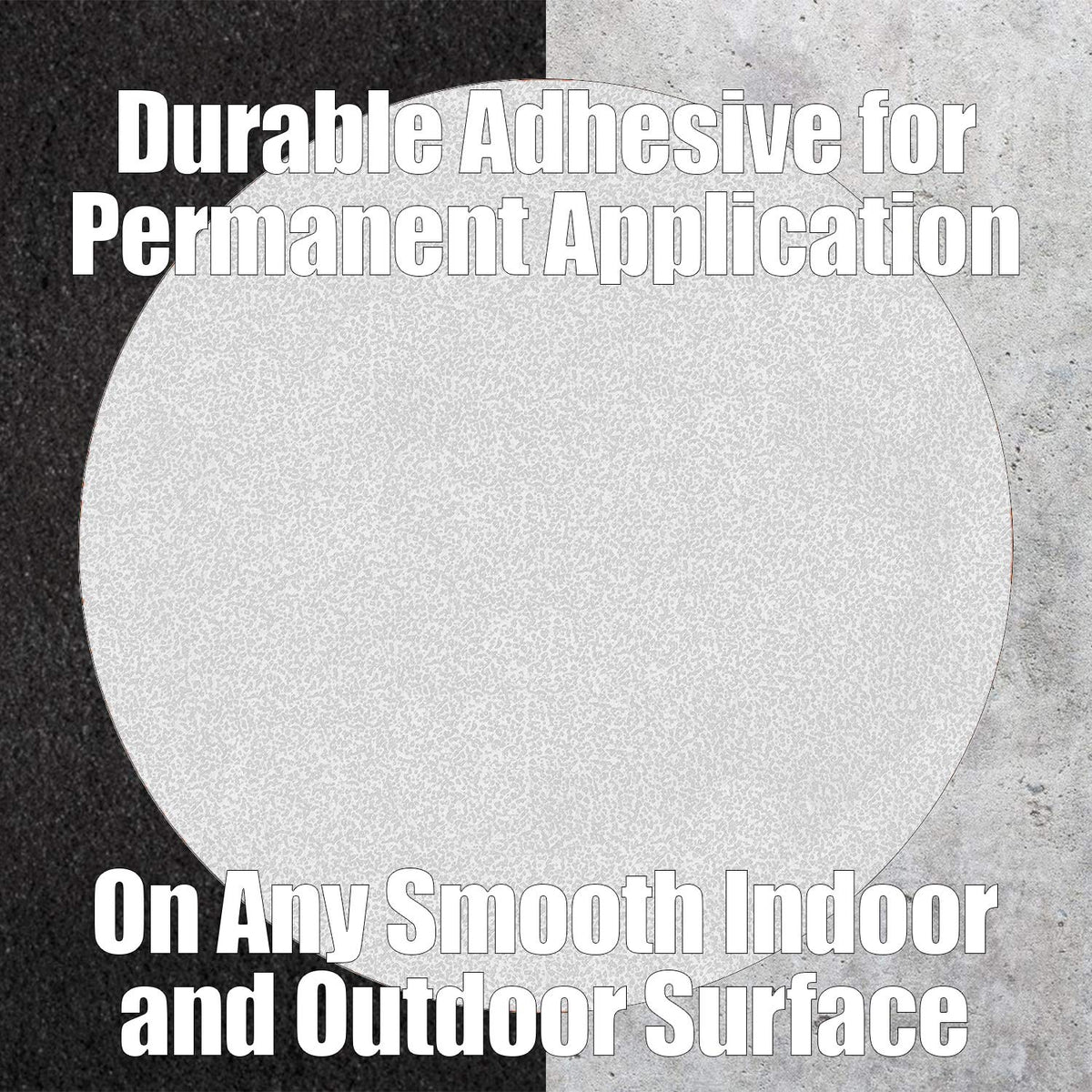 DuraMark Durable Adhesive White Reflective Anti-Slip Glass Bead Surface 6 Inch Dots for Outdoor and Permanent Applications, Safety Floor Signs (Pack of 16) 6 Inch - 16 Packs