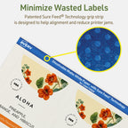 Avery Dissolvable Rectangle Labels, Sure Feed Technology, 5" x 3.5", Matte White, Laser/Inkjet Printable, 100 Labels Total, Freezer-Safe, Microwave-Safe, Refrigerator-Safe