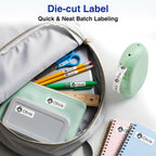 SUPVAN E10 Bluetooth Label Maker Machine with 3 Tapes, Green Bundle Machine + 3 Tapes