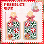 2 Pcs Gingerbread Cookie Tray Christmas Ornament Decoration
