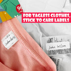 96 Pcs No-Iron Fabric Labels, and 100 Pcs Iron on Clothing Labels