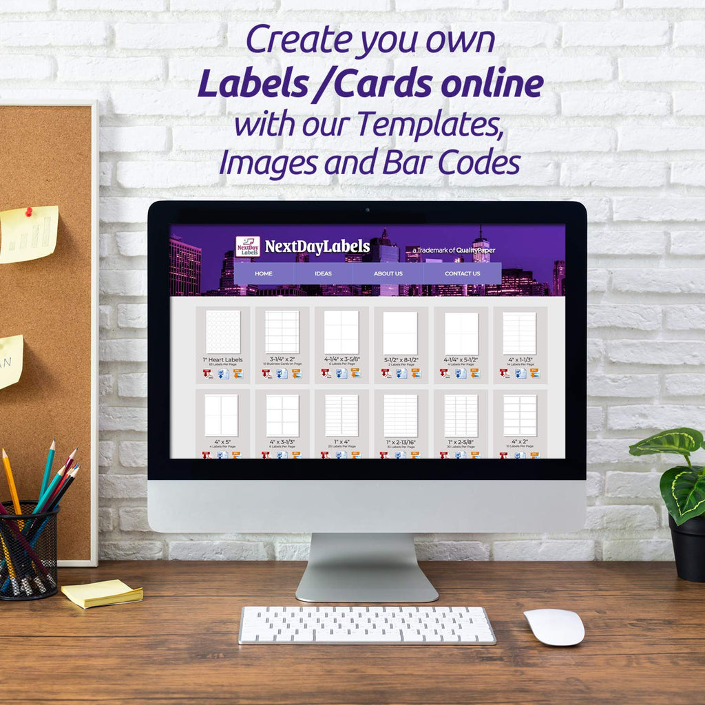 NextDayLabels 4" x 3-1/3" Rectangle - 6 Per Sheet - 300 Labels 4" x 3-1/3" - 6 Per Page 50 Sheets
