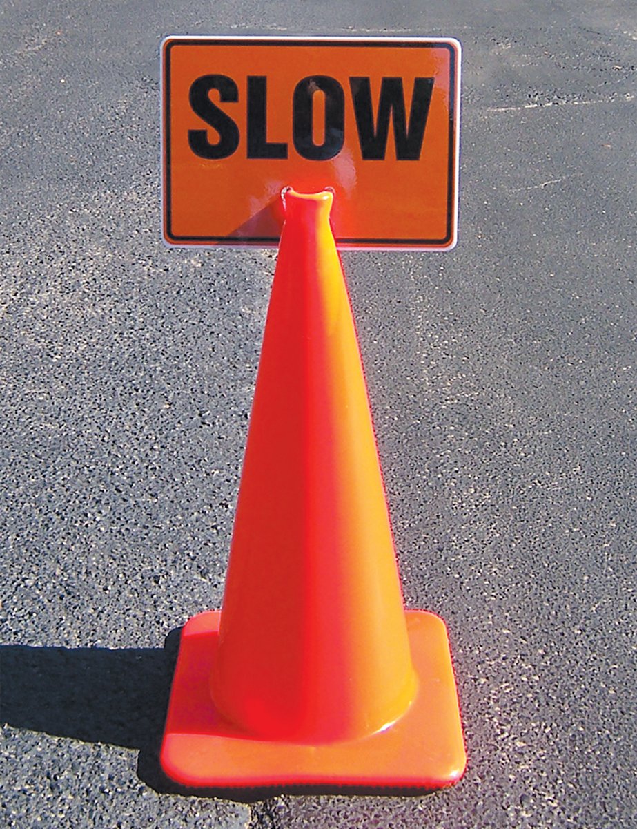 AccuformNMC "Keep Right (Arrow)" Traffic Cone Top Keep Right