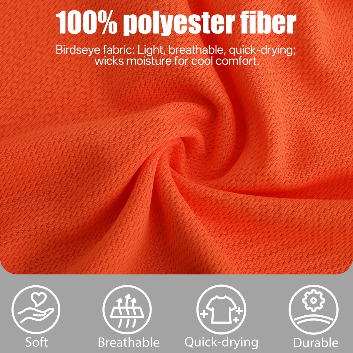 wefeyuv High Visibility Shirts for Men & Women, Short Sleeve Class 2 Safety T Shirts with Reflective Strips and Pocket, Durable & Breathable for Construction Work Use, Orange, 2XL XX-Large Hi-vis Orange-1