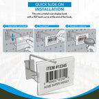 25 Pack Label Holder for Scan Plates on Display Hooks, Data-Tag Label Holders by Clip Strip
