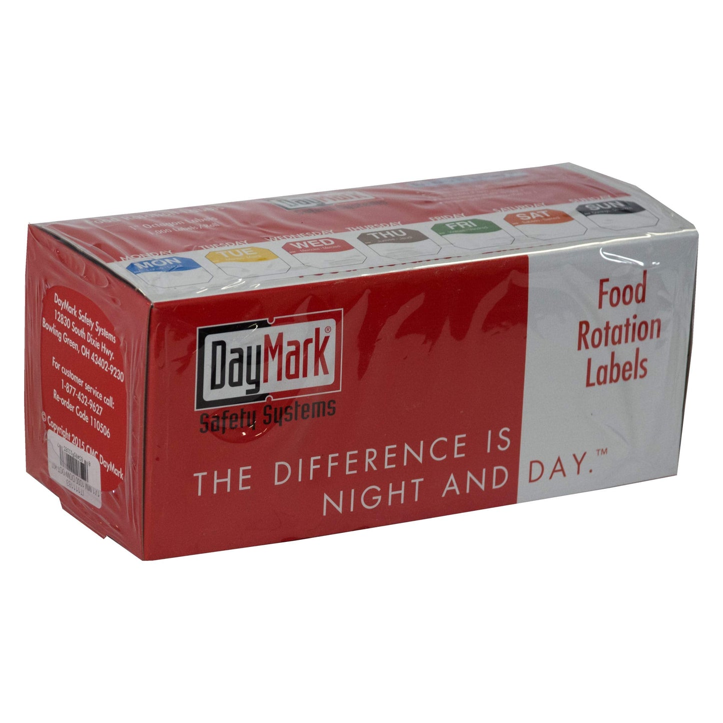 DayMark Safety Systems Day of The Week 1" Removable Labels, Monday-Sunday, Dispenser Box Included (7,000 Labels) (IT111183) 7,000 labels