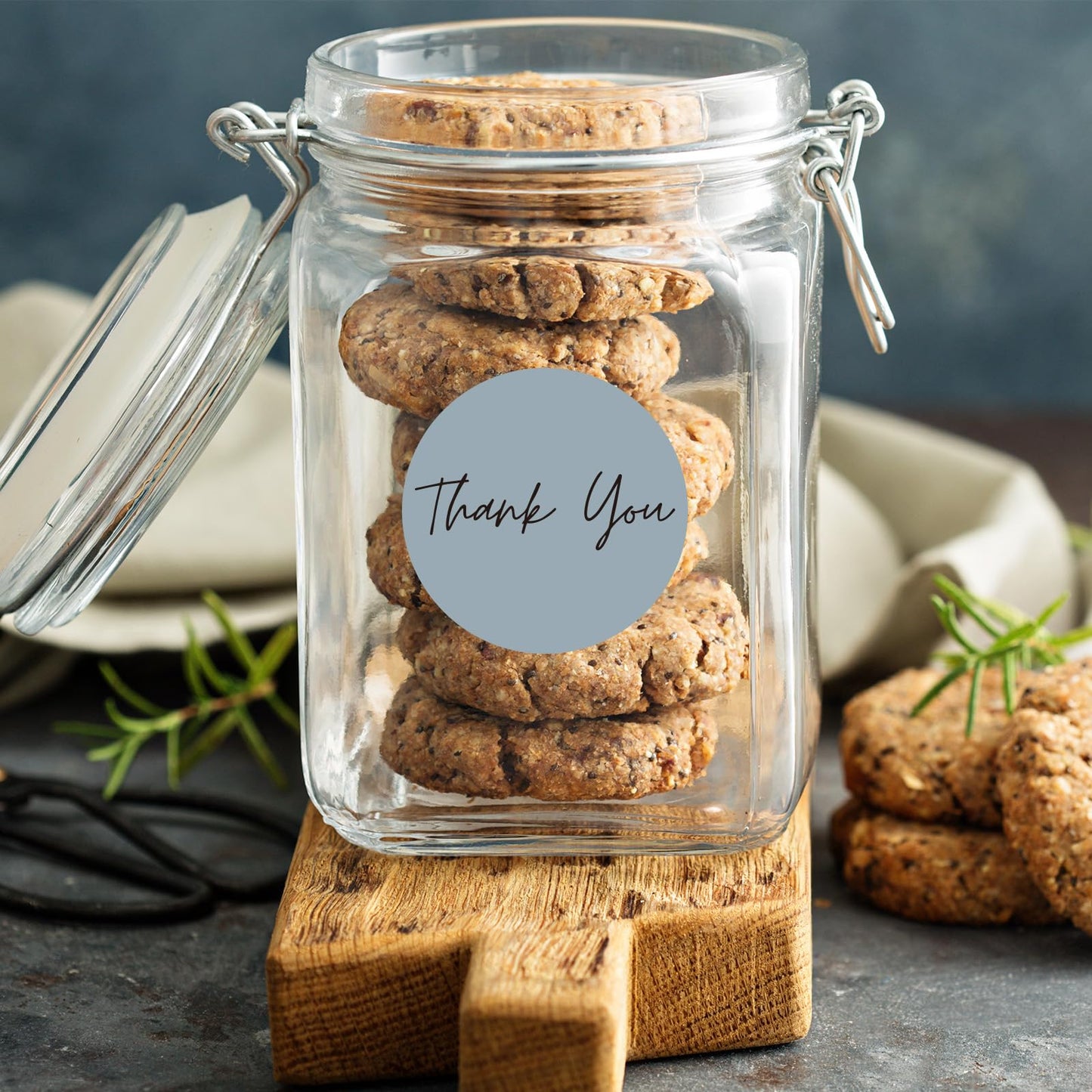 Whaline 1000Pcs Boho Thank You Stickers Roll Self-Adhesive Thank You Stickers for Small Business 1.5 Inch Simple Elegant Round Seal Stickers Labels for Envelopes Sealing Party Favor Morandi