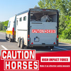 4 Pcs Caution Horses Trailer Decals, Reflective Warning Stickers