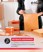 enKo 30252 6 Rolls | 2100 Orange Return Address Labels (1-1/8 x 3-1/2 in)