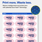 Avery® Matte White Oval Scalloped Labels, 1-1/8" x 2-1/4", 525 Total 525 labels