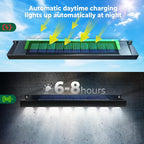 2 Pack Solar Sign Light Dusk to Dawn, 8 LED Outdoor Signboard Lights White 2