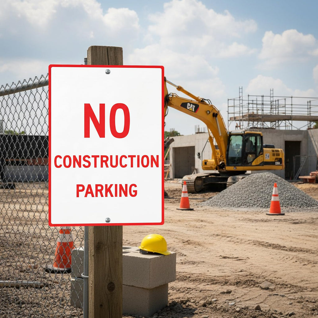 2 Pcs No Construction Parking Sign