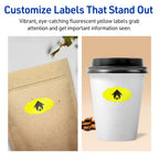 Avery Printable Oval Scalloped Labels, Sure Feed Technology, 1-1/8" x 2-1/4", Neon Yellow Labels, Print-to-The-Edge, Laser/Inkjet Printable, 420 Total, Great for Candles and Jars 420 labels