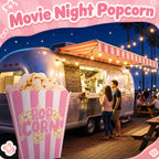 1 Pack 3.3 ft Giant Popcorn Box Cardboard Stand, Pink 1