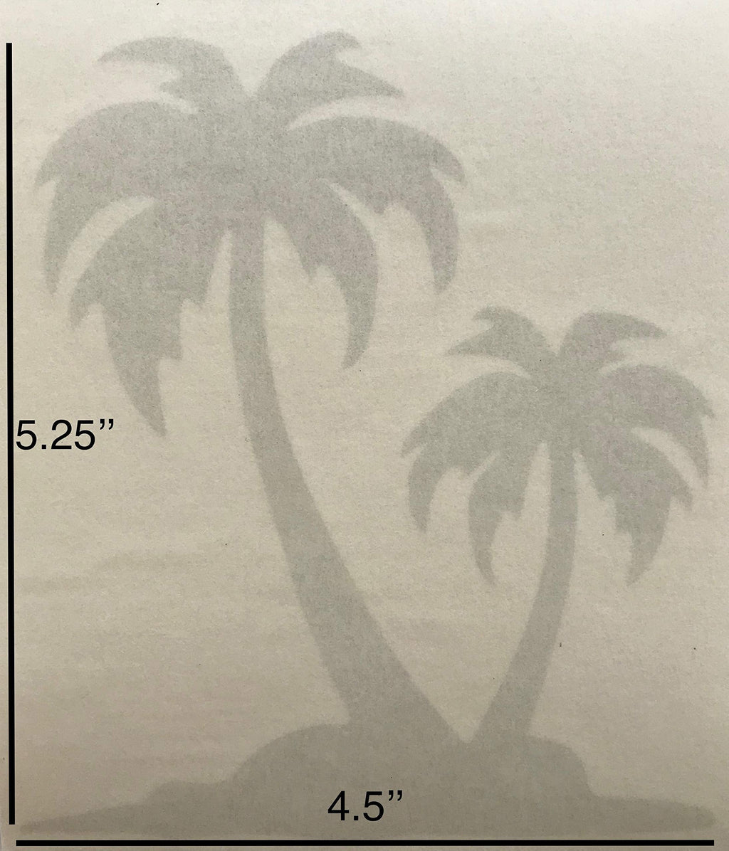 Palm Tree Glass Door Indicator Decals Glass Safety Stickers - 3 per Package - Keep Children Safe - Alert Birds, Dogs, Kids - Warn, Protect, Window Safety (Frosted Glass)