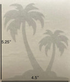 Palm Tree Glass Door Indicator Decals Glass Safety Stickers - 3 per Package - Keep Children Safe - Alert Birds, Dogs, Kids - Warn, Protect, Window Safety (Frosted Glass)