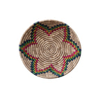 Creative Co-Op Hand-Woven Seagrass Basket with Star, Natural and Multicolor
