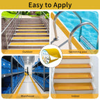 Anti Slip Tape 4" x 30FT, Dark Yellow Heavy Duty Waterproof Non-Slip Safety Traction Grip Tape for Indoor Outdoor Stairs, Steps, Ramps, Walkways and Pool 4 IN