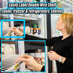 2.25" L x 1.25" H Plastic Cooler/Refrigerator UPC Label Holder Clip Organizer for Double Wire Fridge Shelf - 50 Pack 2.25" x 1.25"
