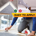 Grip Tape - Heavy Duty Anti Slip Tape for Stairs Outdoor/Indoor Waterproof 4Inch x 35Ft & Carpet Binding Tape Double Sided - 2 in / 120 Ft (40 Yards) Tape Grippers for Hardwood Floors and Area Rugs