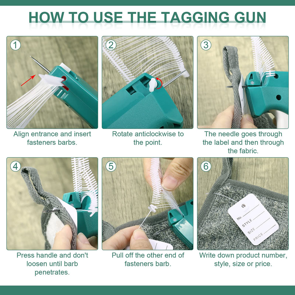 Honoson 1112 Pcs 2 Price Tagging Gun for Clothing, Blue, Green