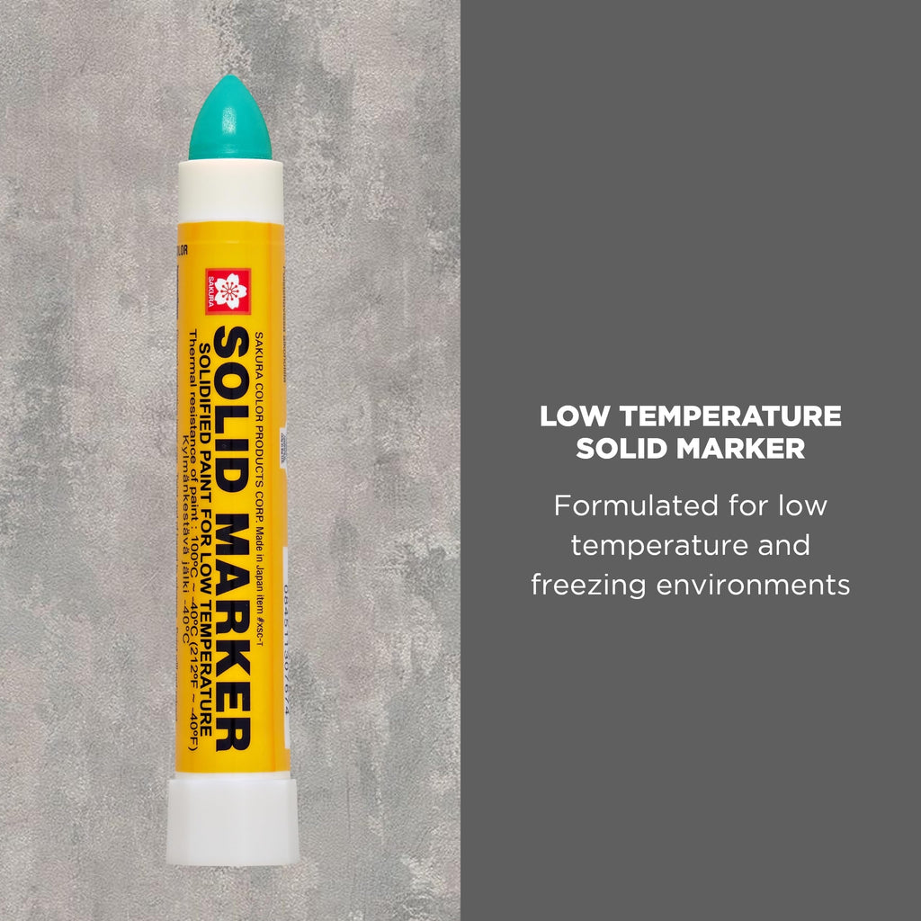 SAKURA Solid Paint Markers with Twist Up Tip - Low Temperature Permanent Marker Pens - Window, Wood, & Glass Marker - Green Paint - 3 Pack 1 Count (Pack of 3)