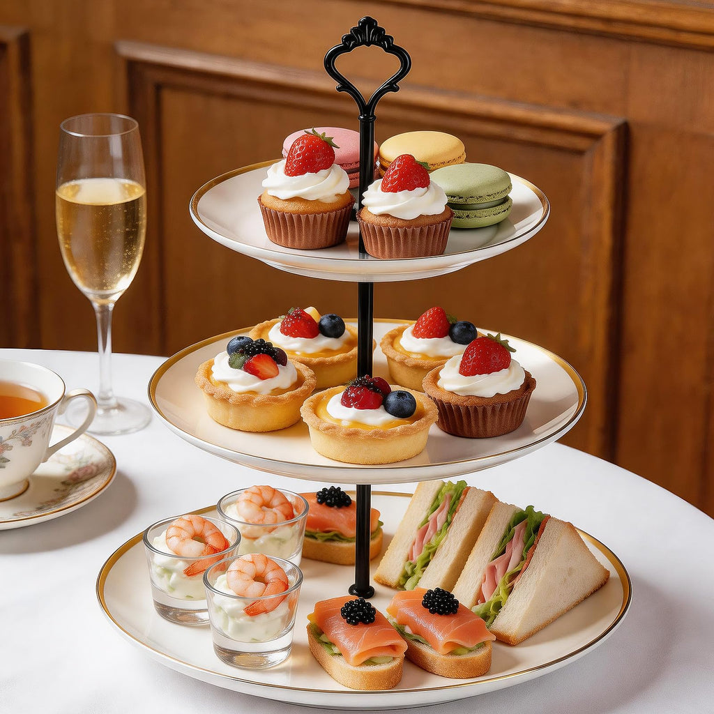 6 Pack 3 Tier Cake Stand Hardware Tiered Dessert Tray Plate Hardware Kit