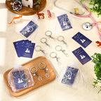 Xunyee Vet Tech Week Gifts Bulk Paw Keychains Cards 12