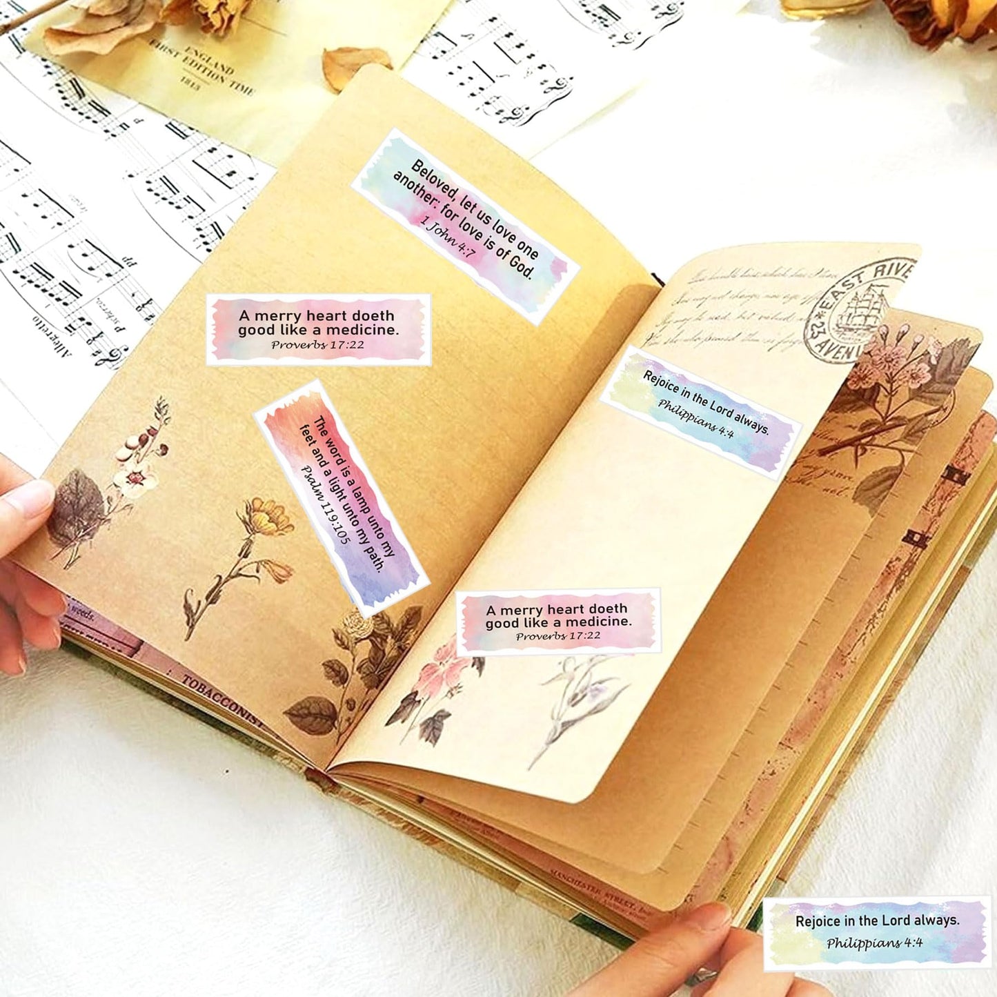 Bible Verse Stickers Scripture Inspirational Christian Sticker 200Pcs Religious Bible Quote Stickers Motivational Faith Decals Jesus Christian Religious Faiths Labels for Planner, Faith Sticker