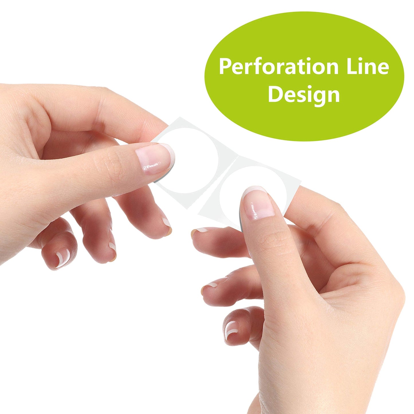 1500 PCS White Round Color Coding Circle Dots Inventory Stickers Labels with Perforation Line in Roll (Each Measures 1" in Diameter) 1"