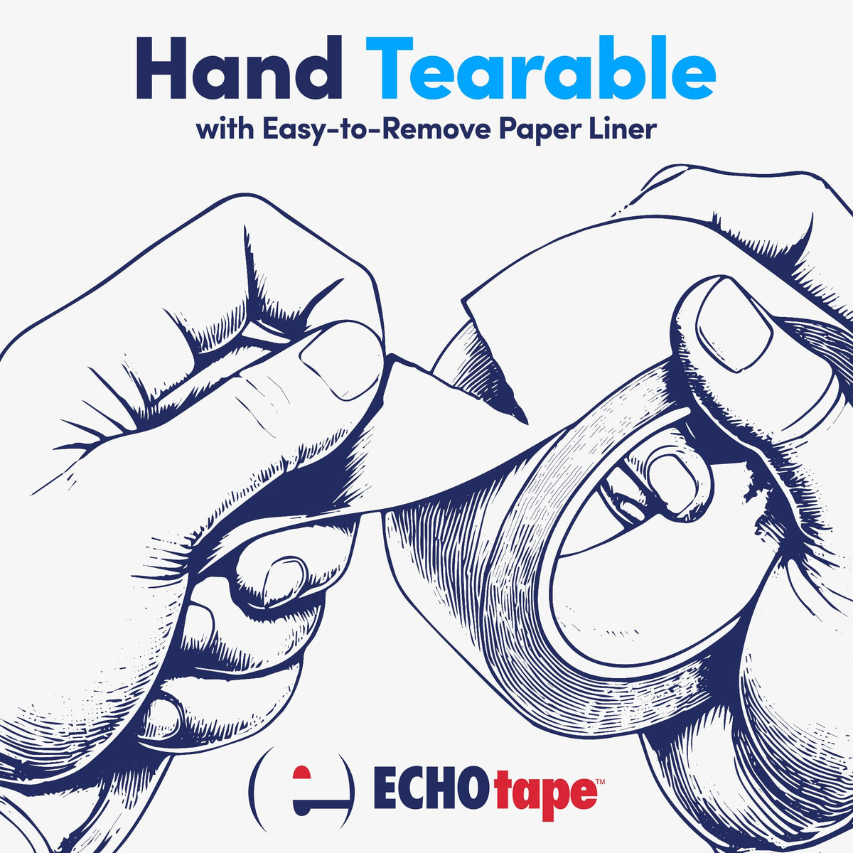 ECHOtape DC-T274A General Purpose Frosted Clear Double Sided Tape for Mounting & Bonding | Double Sided Tape for General Purpose Bonding | Thin Adhesive Tape, 1.89 in x 54.6 yds 1.89 in x 54.6 yds / 48mm x 50m