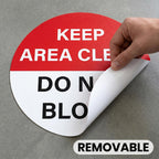 10 Pack 12"x12" Keep Area Clear Do Not Block Floor Sign Stickers Multicolor 10 Pack 12" Keep Area Clear Do Not Block