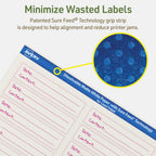 Avery Dissolvable Rectangle Labels, Sure Feed Technology, 1" x 4", Matte White, Laser/Inkjet Printable, 500 Labels Total, Freezer-Safe, Microwave-Safe, Refrigerator-Safe
