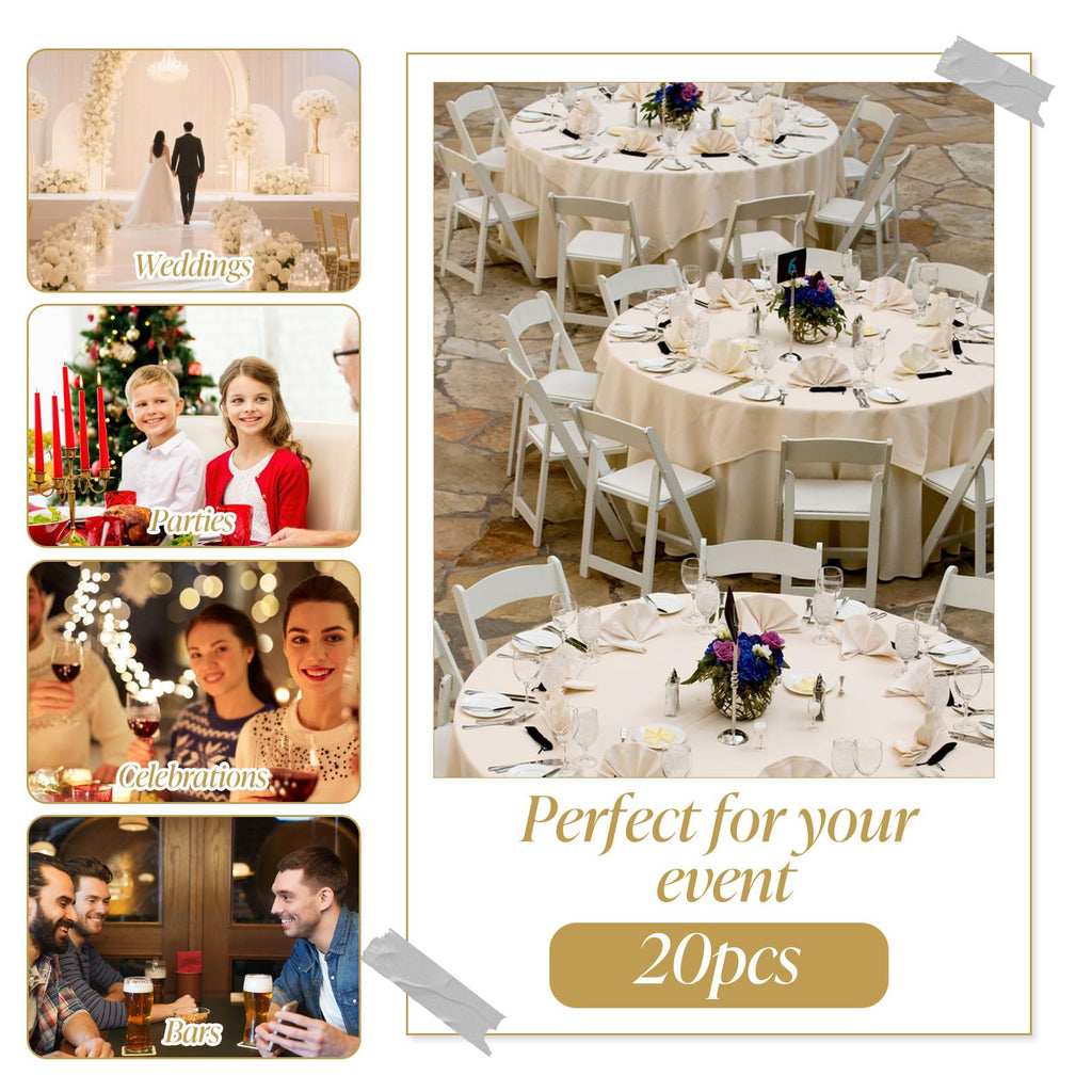 20 Pcs Reserved Seating Sign for Wedding, Double-Sided Reserved Table Signs