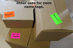 ChromaLabel fluorescent green 2x3 inch name tag stickers, 150 color-coding labels per pack, designed for easy identification