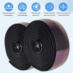 Road Bike Handlebar Tapes, Mirage Purple Bicycle Bar Tape with High Stain Resistance Silicone Surface, Shock Absorbing EVA Bike Grip Tapes for Handlebar (Set of 2, Purple)