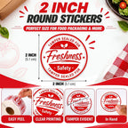 1000 Pcs Food Delivery Tamper Evident Sticker, 2 Inch Round Label