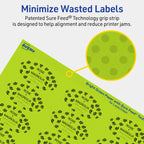 Avery® Printable Oval Labels, Sure Feed® Technology, 1" x 2", Bright Green Labels, Print-to-The-Edge, Laser/Inkjet Printable, 480 Total, Great for Soaps and Candles 480 labels