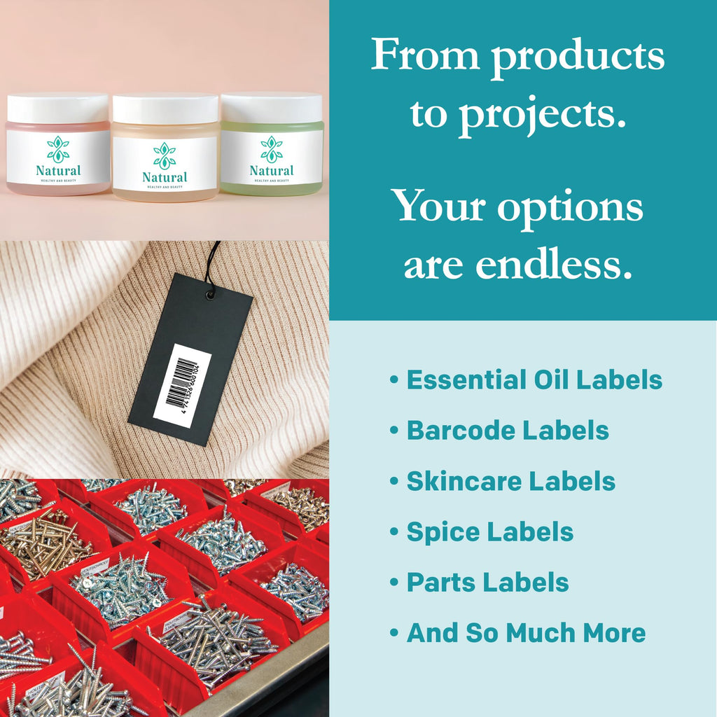 Premium Label Supply White Sticker Barcode Labels – 2" x 1" – Laser/Inkjet Compatible – (40 per Sheet), 100 Sheets – 4000 Total Adhesive Labels 4000 Labels