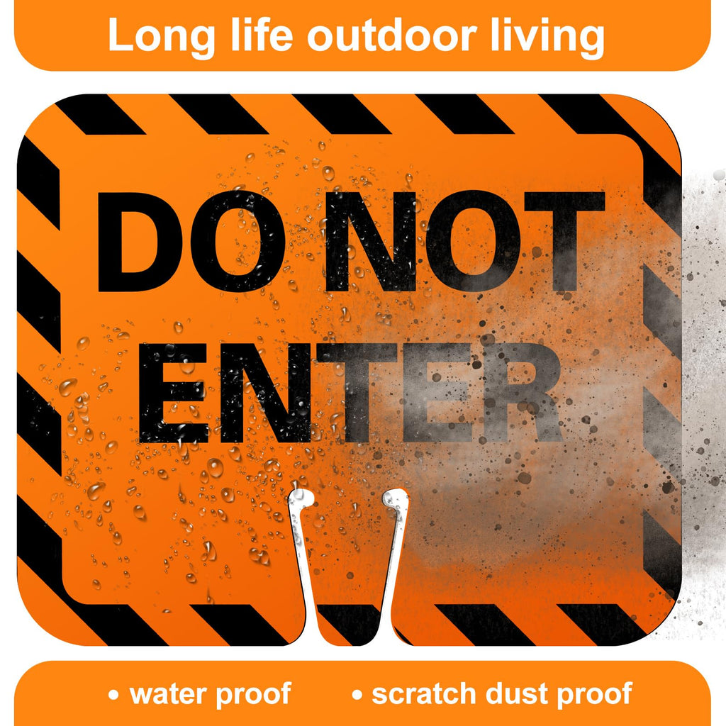 Copkim 6 Pcs Plastic Signs Bulk, 10.4" x 12.6", Do Not Enter